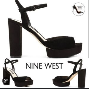 NIB Nine West suede platform heels 7